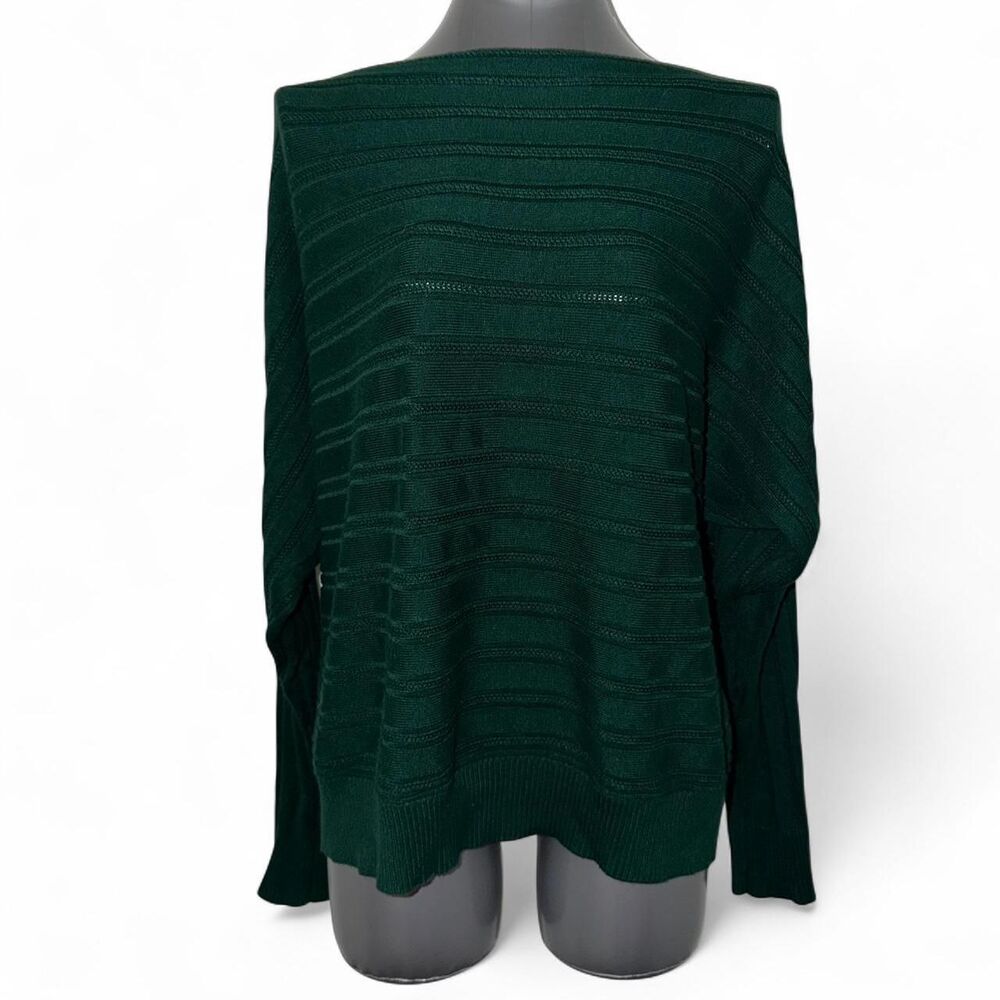 Women's Green Wide neck Jumper